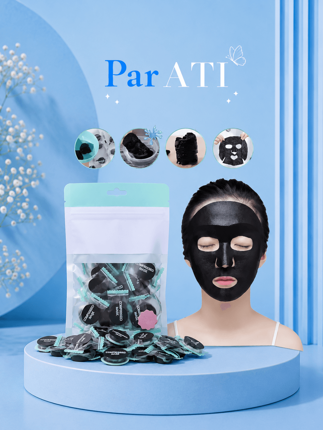 Mascarillas Comprimidas – Neutras  x4 uds